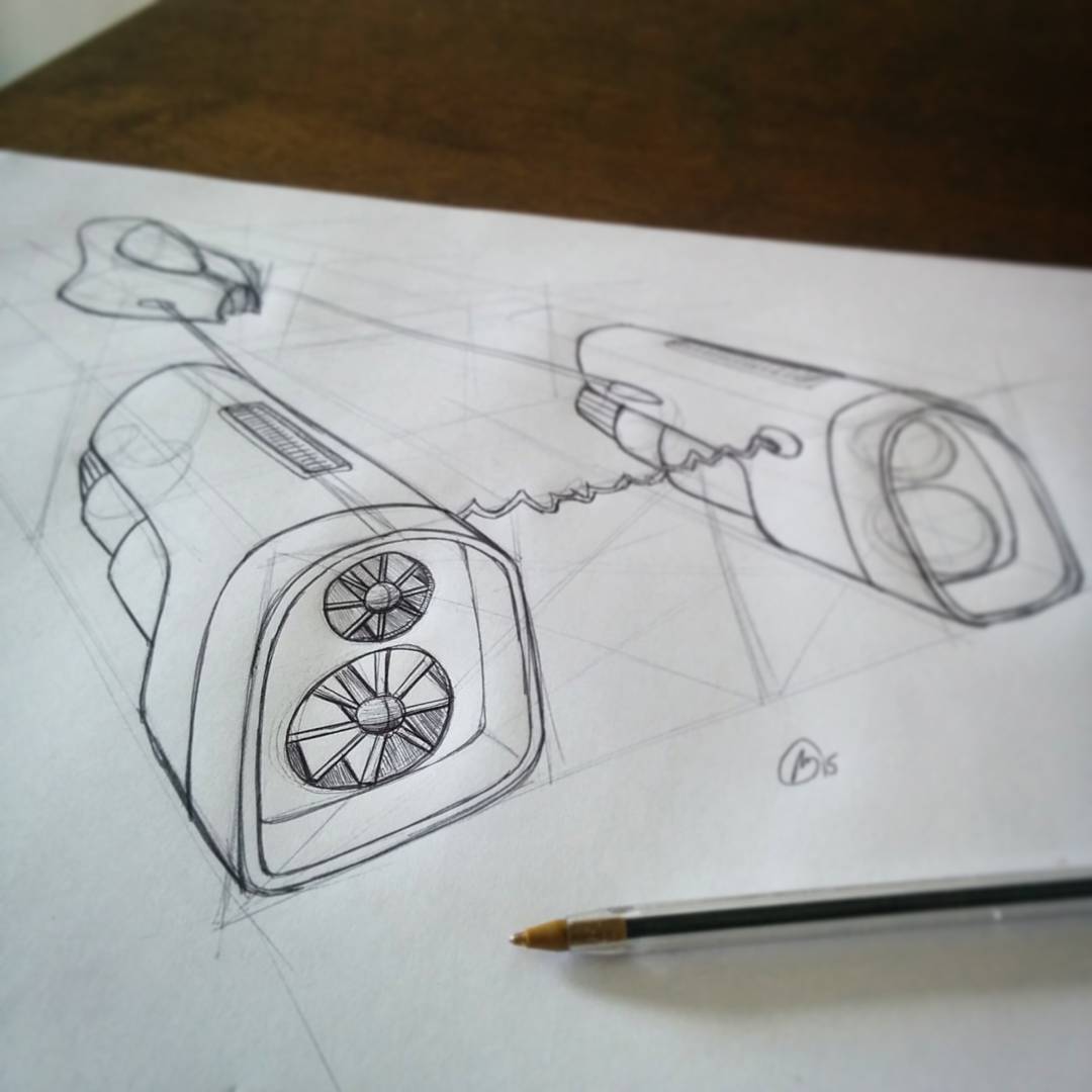 Moved out of the sketchbook to train bigger ellipses in perspective.
.
.
#scifi #bikehelmet #idsketc