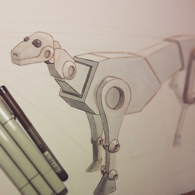 Some homework for this weeks marker couse.

#marker #copic #robot #school #designschool
#sketch #dra