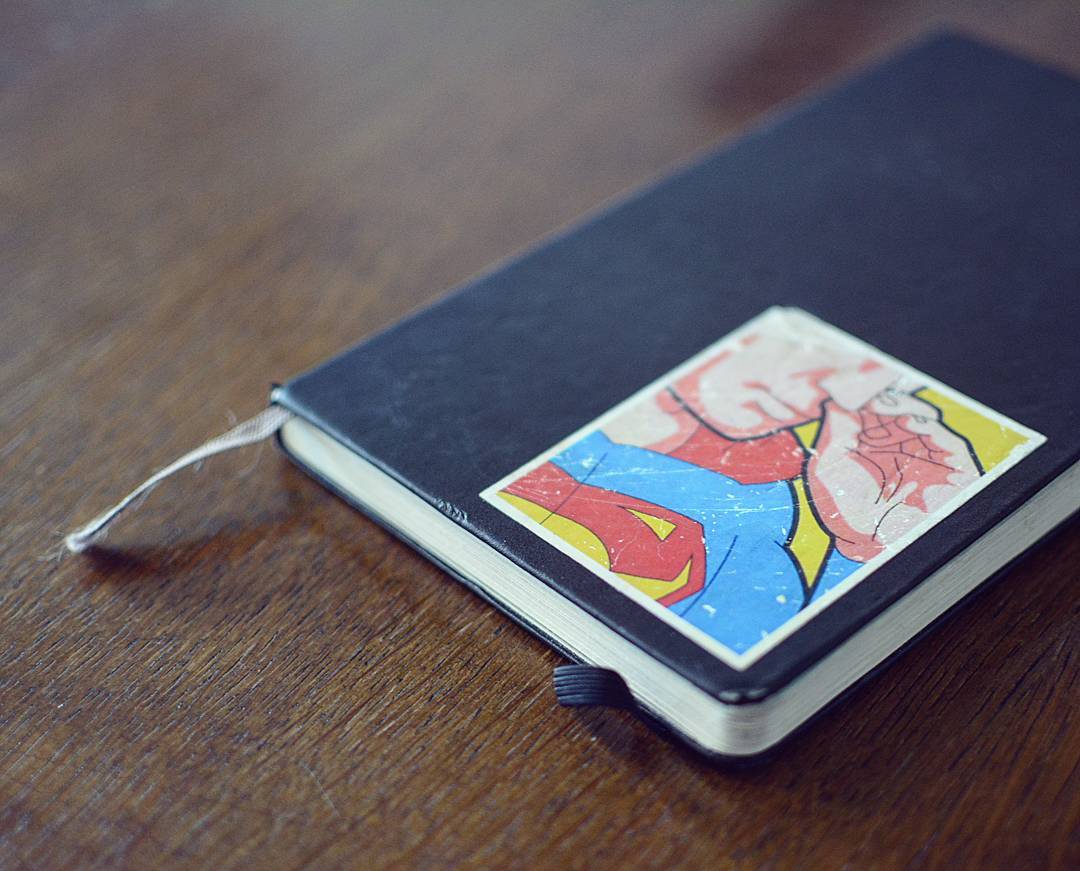 Last day with nose picking superman. Today my sketchbook / companion ran out of pages to doodle and 