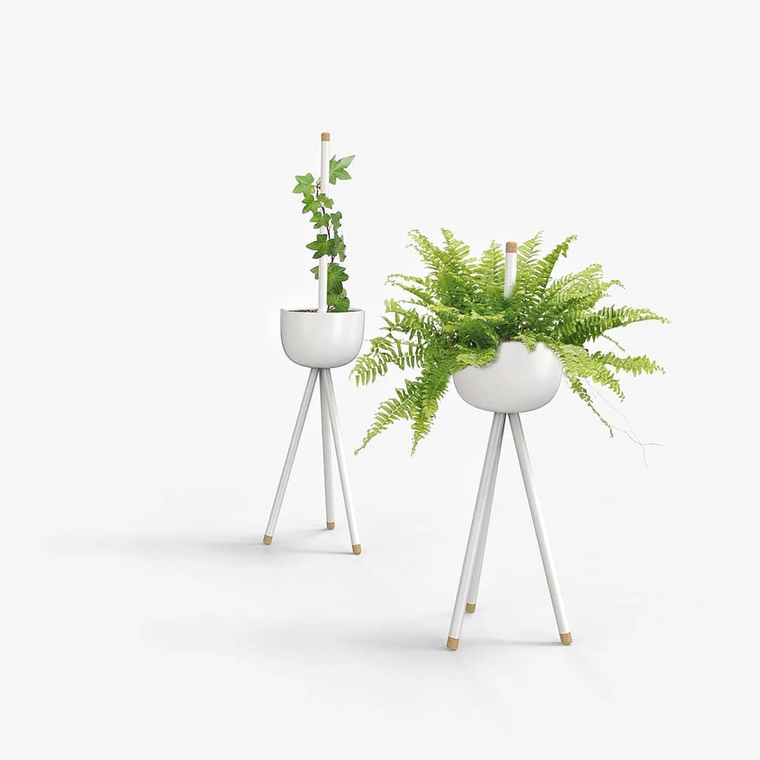 Sputnik inspired plant pots from 2017. 
High and low stick version. 

#design #rendering #industrial